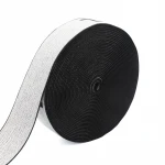 Professional Custom Shinny Spandex Stretch Webbing Jacquard White Elastic Band With Logo For Underwear