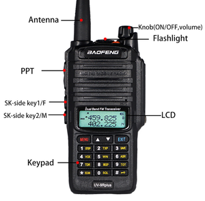 Professional IP67  waterproof  walkie talkies handheld dual band BF UV-9R plus long range 2 way ham radio