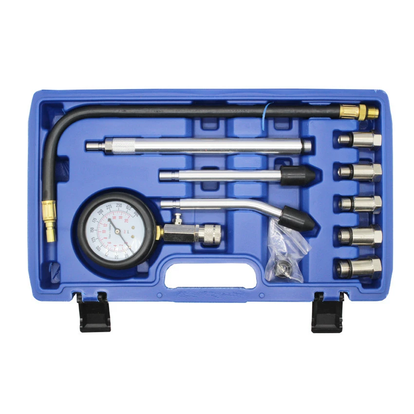 Professional Multi Function Petrol Gas Engine Cylinder Compression Tester Gauge Kit Auto Repair Tool