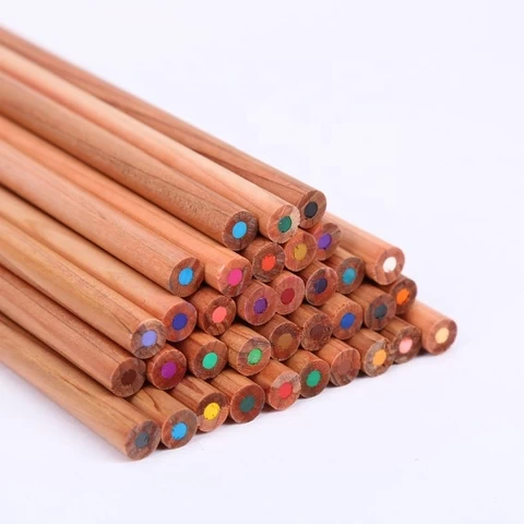 Promotional Eco-Friendly Professional Natural Wooden Coloured Pencil 12 Color Pencils Set With Box