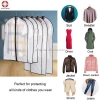 Promotional Manufacturer  Wholesale OEM Transparent Laundry Shop Industrial Easy Carrier Hanging Garment Suit Clothes Bag