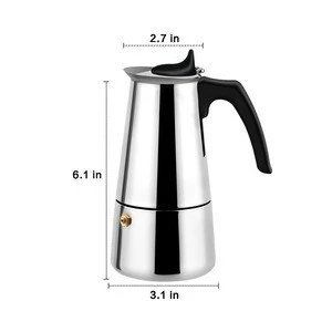 Promotional Stainless Steel 6 Cup Moka Espresso Portable Coffee Maker