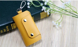 pu leather key holder wallet with custom logo