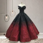 Quinceanera Dresses Ball Gown Off Shoulder Amazing Sequins Shinny wedding dresses party evening dress