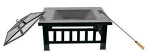 QXFP-004a hot sale outdoor square garden steel charcoal fire pit BBQ grill