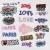 Import Random Mixed Letter Love Shiny Sequin Patches Iron On Patches Badge Clothes Backpack DIY Stripe Applique Crafts L0417 from China