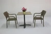 Rattan Chair with Folding HPL Round Table Set