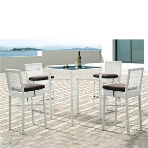 Rattan High Garden Furniture High Chair And High Table Outdoor Furniture Modern Furniture Coffee Shop Tables And Chairs Hfd001 From China Tradewheel Com