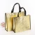 Import Ready Stock Gold Spunbond Non Woven Trade Fair Shopping Bag With Custom Logo from China