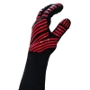 Red barbecue glove custom aramid fiber  extreme silicone double oven grill bbq gloves