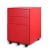 Import Red modern office furniture equipment for A4 file steel metal cabinet moving storage 3 drawers cabinet filing cabinet from China