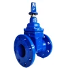 resilient seated gate valve bs5163 double flange ductile iron gate valves handwheel actuator operation gearbox operation