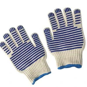 Resistant BBQ Grill Gloves Extreme Heat Resistant Grill Gloves Premium Insulated Silicone Lined Aramid Fiber Mitts for Cooking,