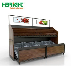 Retail Solutions Supermarket Equipment vegetable rack checkout counter with 3D design