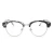 Import Retro Classic Half Metal Frame clear lens glasses eyeglasses men women gafas from China