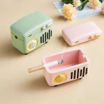 Retro Creative Radio Ashtray Cover Cute Portable Ashtray Nordic Home Decoration Accessories for Boyfriend Gifts Cigar Ashtray