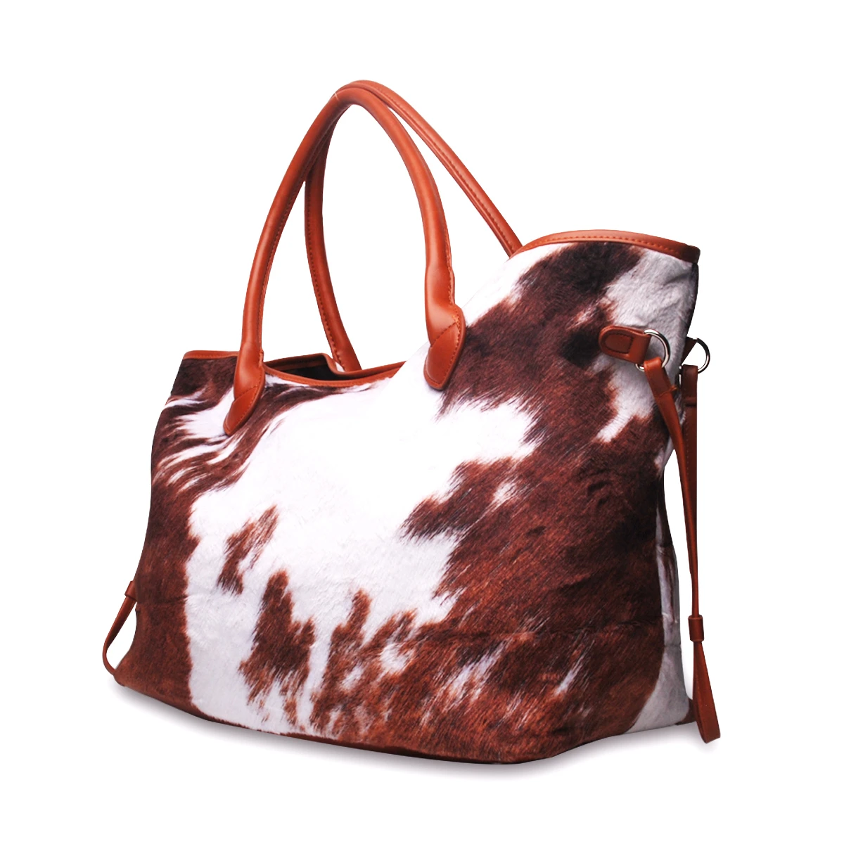 RTS Cow Print Suede Hair On Hide Tote Bag Leather Tote Bag Women Shoulder Bags Leather Handbag Totes DOM112-1431