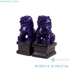 Ryxp21-R Pair Deep Blue Ceramic Small Size Lion Sculpture for Home Decoration