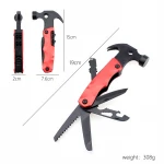 Safety Stainless Steel Camping Survival Function Pliers Multi Tool Claw Hammer With Pocket Knife