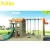 Import Sale Well Children Kids Kindergarten Outdoor Playground Toys Equipment Plastic Play House With Swing from China