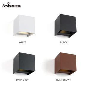 Savia LED 2x5W Iron &amp; Aluminum Up And Down Beam Adjustable Outdoor Garden Wall Light IP65 Waterproof Wall Lamp
