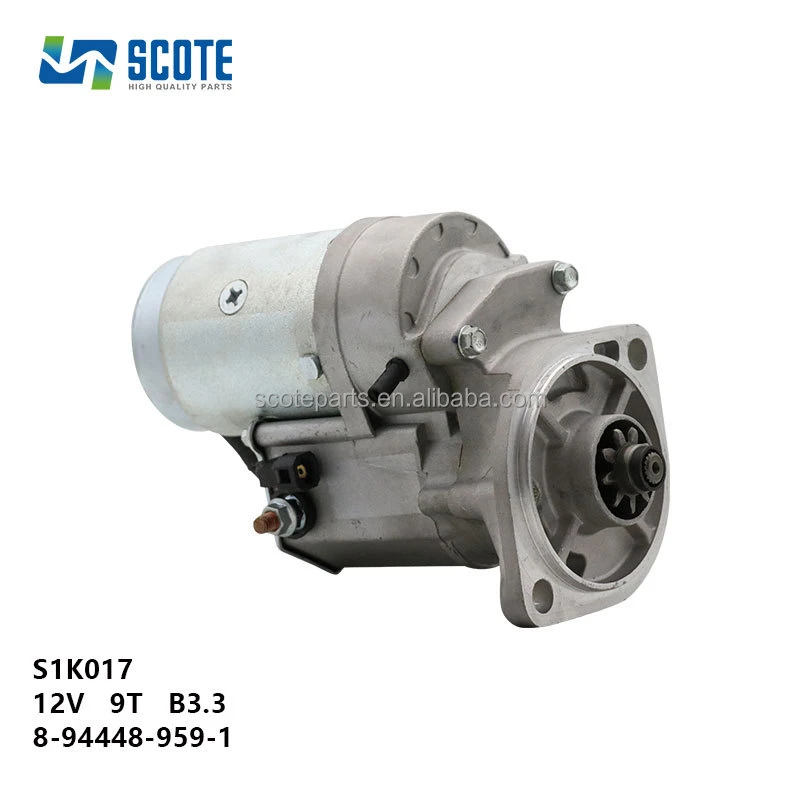 SCOTE 12V 9T Engine Motor Part YC60-7 B3.3 Starter Motor 8-94448-959-1 QDJ1601A