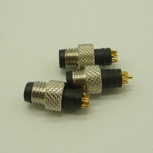 Sensor cable circular male molded electrical M8 connector 6 pin