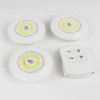 Set of 3 Home cabinet wireless night remote control cob led puck light