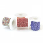 Sewing Crystal Strass with Silver Gold Base Claw Glass Sew On Crystal Rhinestone Close Cup Chain Rhinestone Trim Designs Sandals