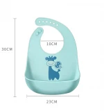 Silicone Baby Bib for Children Above 3Months Dinosaur and Shark Pattern