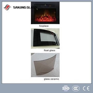 Silk screen glass and silk printing glass for Fireplace