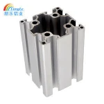 Silver 80x80mm Modular System Stair Handrail Aluminium Extrusion Window &amp Frame Aluminum Profile For Closet Door Le-8-80160