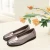 Import Silver Color Collapsible Genuine Leather Confortable Womens Flat Dress Shoes from China