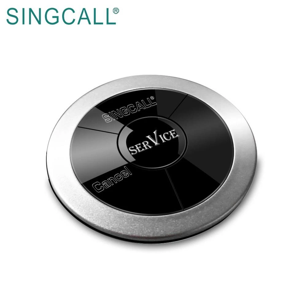 SINGCALL Used In Restaurant Coffee Shop Hotel  2key Button Transmitter Guest Calling Pager