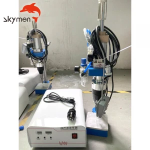 Skymen New 35KHz 800W  Full Automatic Spot Ultrasonic Textile Spot Welding Machine Plastic Welder  Mould Generatots