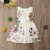 Import Sleeveless Print Dress Open Button Girls Dress Big Flower Baby Skirt from China