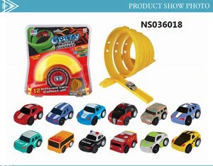 slot track vehicle 12pcs toy car collection for wholesale