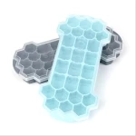 Smart kitchen gadgets Ice Cube Tray With Lid Silicone Ice Cube Molds 15 or26 Ice Tray Stackable Durable