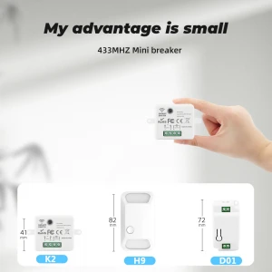 SMATRUL 1Gang Mini Module Smart Wireless Push Switch Light 433MHZ Electrical Home Remote Button Wall Panel On Off 220V10A Led