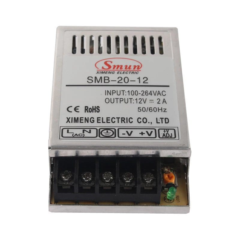 SMUN SMB-20-24 90-260VAC to 20W 24VDC 0.85A Ultra Thin Switching Power Supply