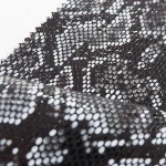 Snake skin  synthetic PU leather fabric for garment material