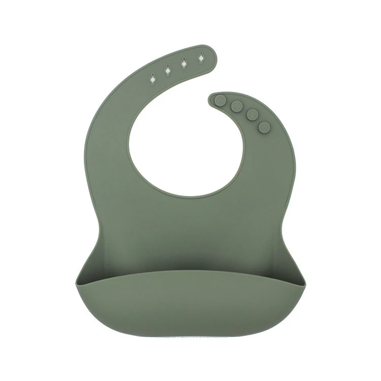 Soft Waterproof Customized Silicone Baby Bib and Easy to Clean Feeding Bibs