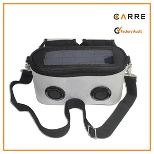 solar panel power charger bicycle bike bag with speakers