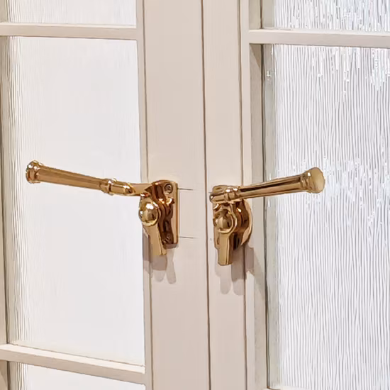 Koppalive Traditional Farmhouse Copper Steel Window Latch Handle Aged Brass Bronze Casement Fasteners Handle for Window