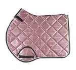 SPARKLE FABRIC SADDLE PAD HORSE riding Glitter Comfort High quality quilted fabric Horse Saddle pad Blush Pink Holo Jump Saddle