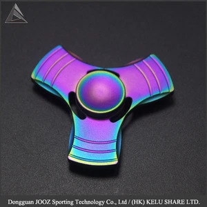 Sparkling colorful metal LED effect finger toy spinning top