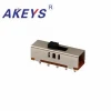 SS-23E03G3 2P3T Double pole three throw 3 position slide switch 5 solder lug pin DIP type without fixed pin