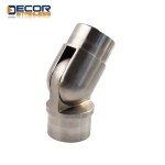 Stainless Steel Handrail Balustrade Railing Angle Tube Connector Adjustable Elbow Fitting