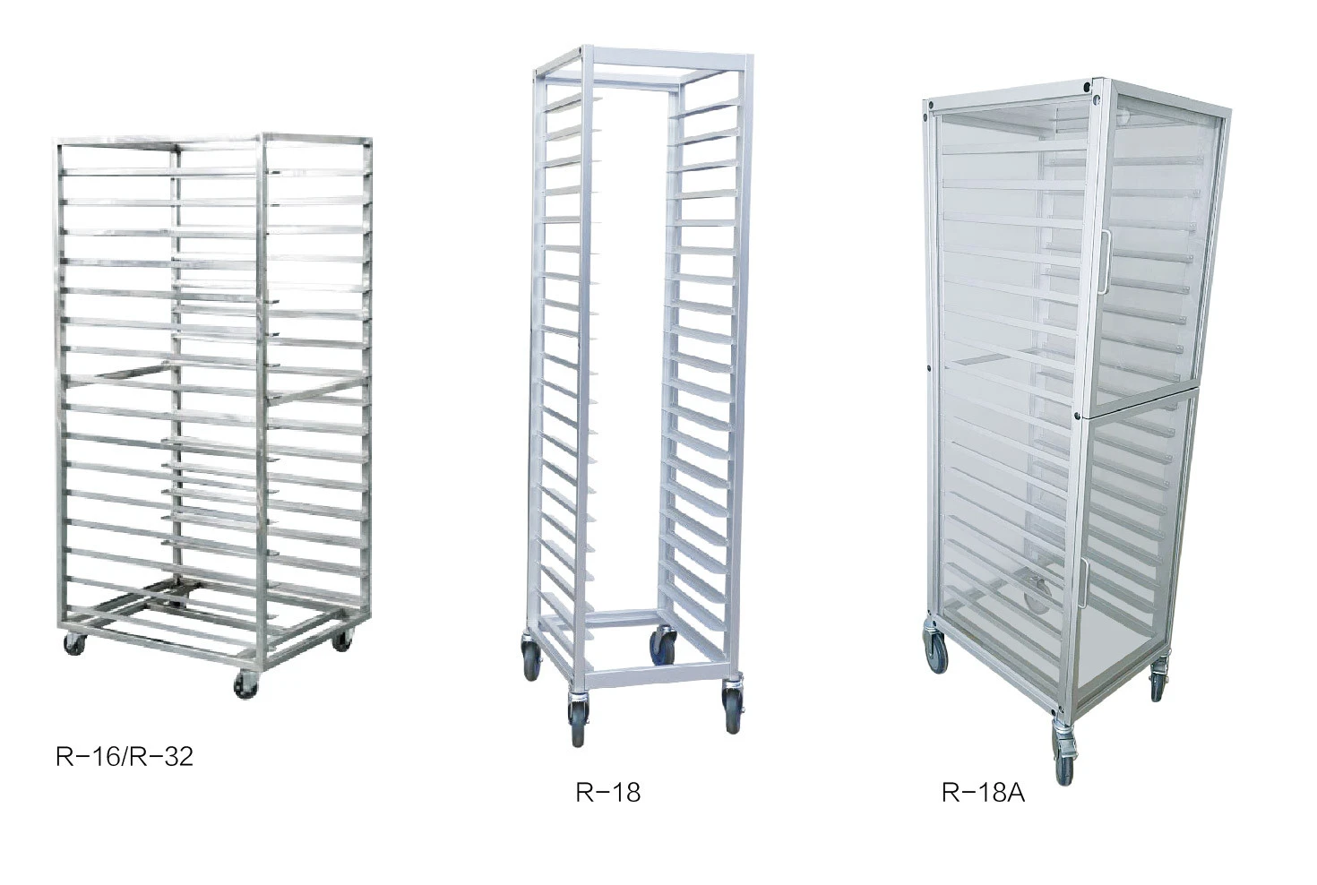 Stainless Steel or aluminium alloy Double Tray Kitchen Bakery Trolley Rack 18 Tiers Hotel Factory and bakery shop
