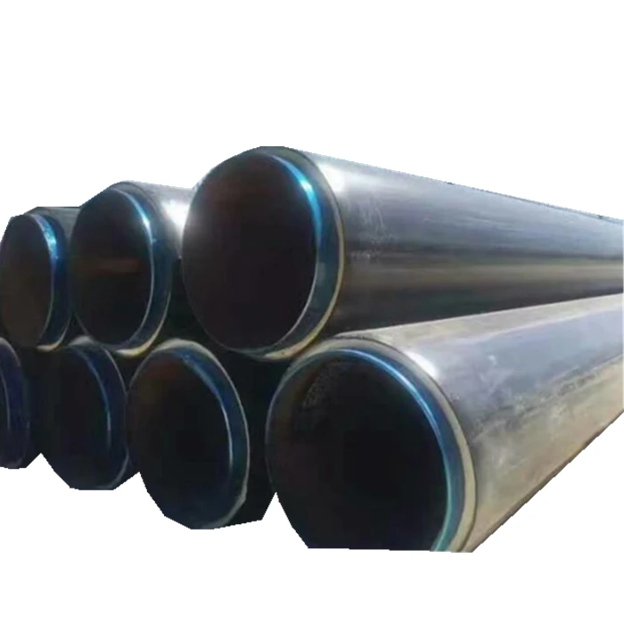 Steel pipes for directly buried underground pre-insulated hot water pipes